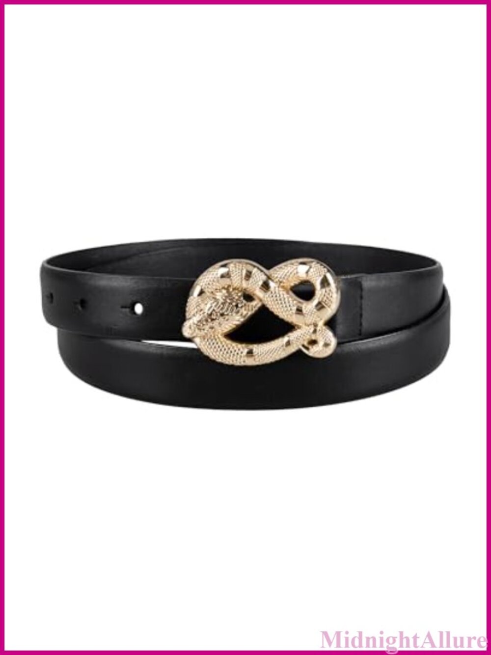 Snake Buckle Belt 1 Inch Wide Adjustable Casual